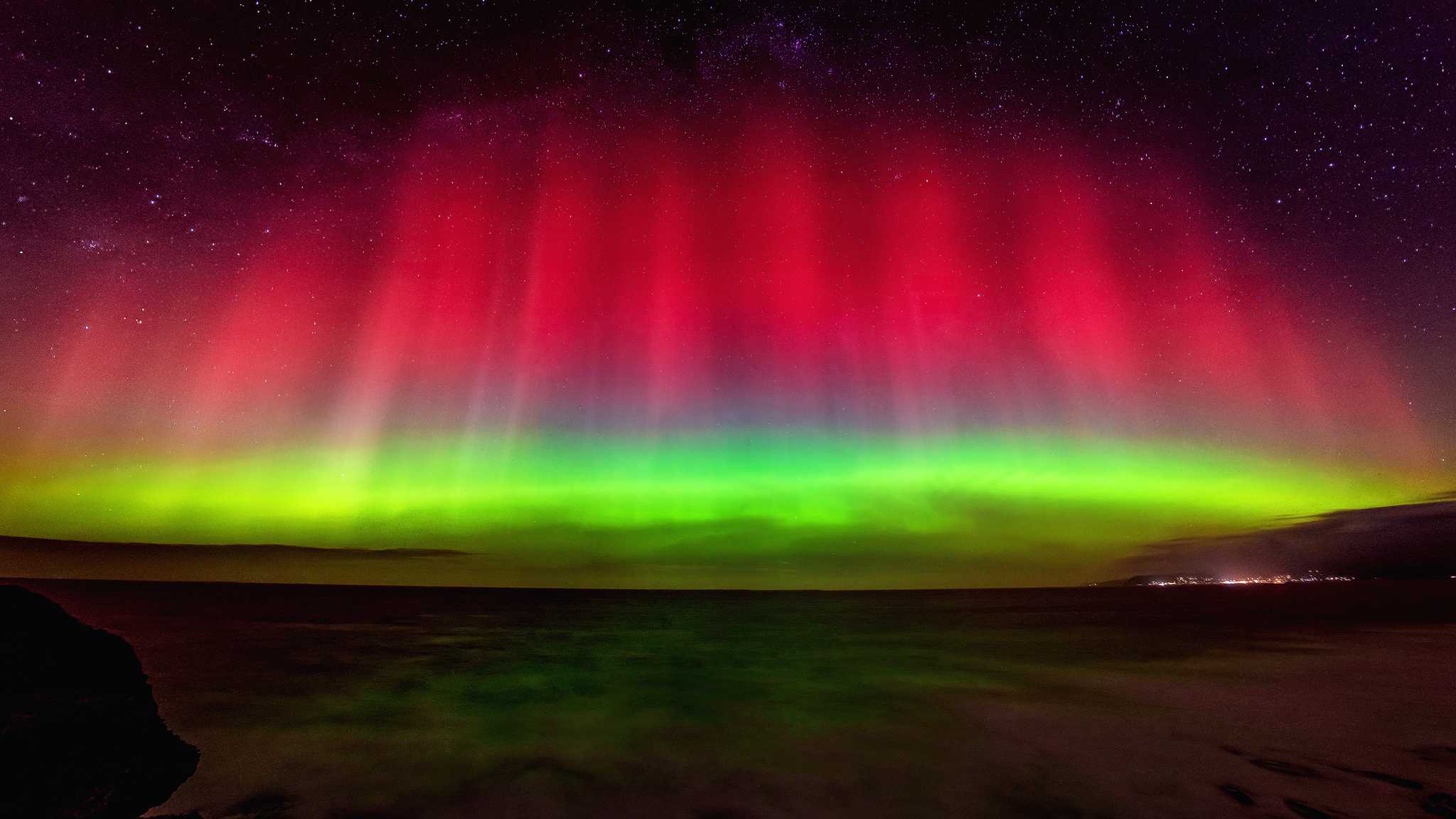 Aurora Borealis over the Great Ocean Road